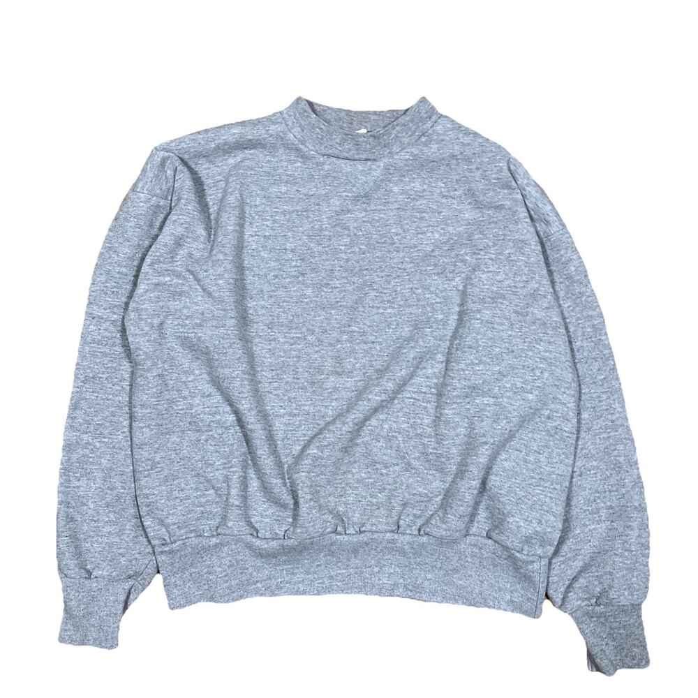 Vintage‎ Champion Grey Blank 80s 90s USA Sweater Pullover Size Large